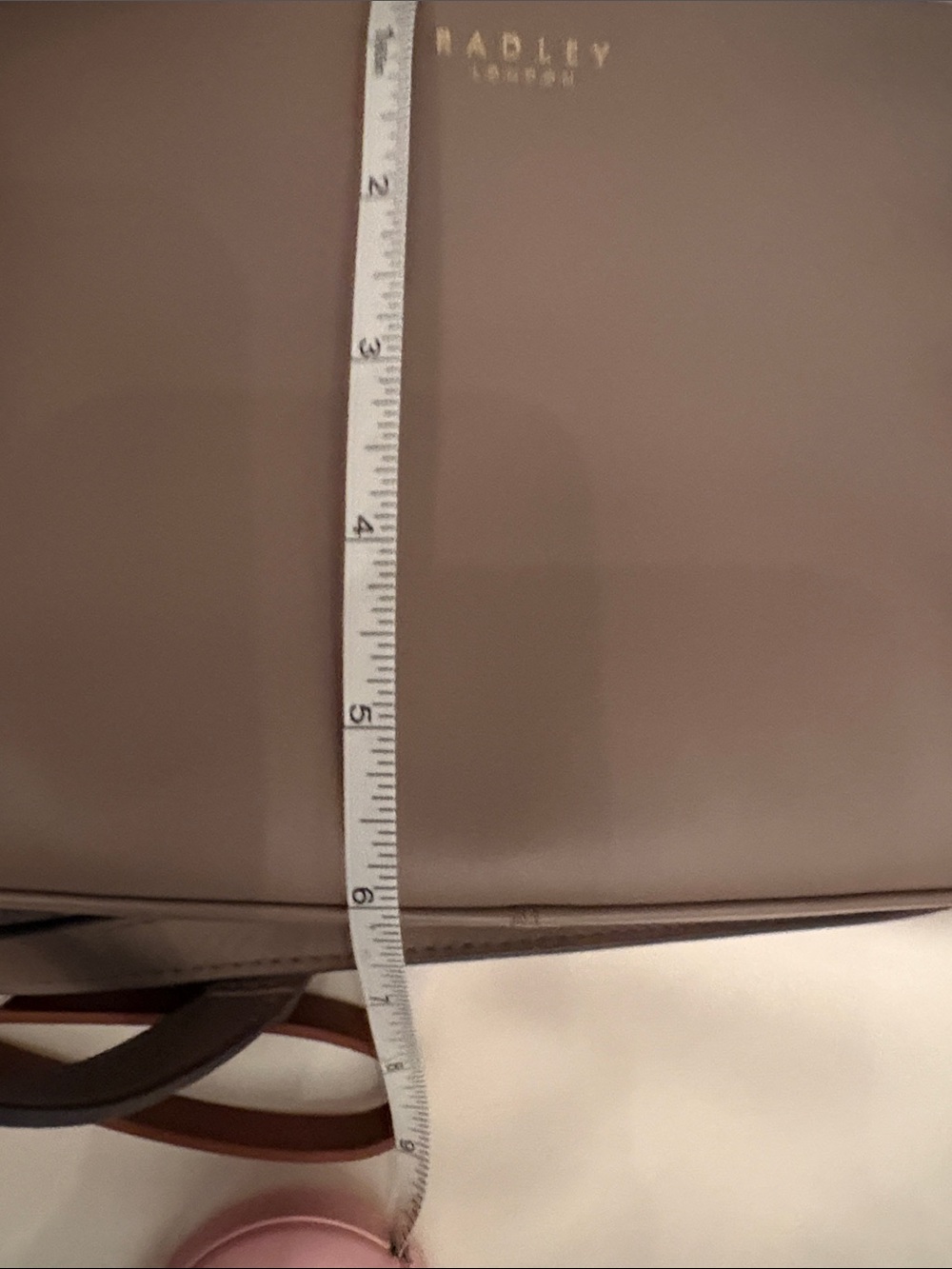RADLEY LONDON Taupe Leather Crossbody Bag Purse BRS - Picture 9 of 9